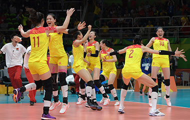 中国女排3-1大逆转 奥运会三冠王