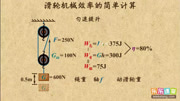中考锦囊初中物理八年级下 滑轮机械效率的简单计算知识名师课堂爱奇艺