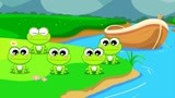 五只小青蛙,在河边玩宝宝巴士