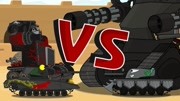 坦克世界动画：坦克斗兽场下半场！体型大与会飞你看好哪个？