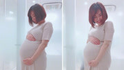 苍井空晒最新孕照，8个多月孕肚明显，双胞胎宝宝产期将近