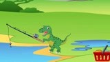 侏罗纪世界 恐龙救援队 一个想偷鱼的小小绿龙