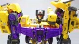 变形金刚黄色毁灭者 升级套件结合工程车机器人玩具