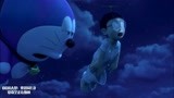 哆啦A梦：大熊飞在天空中，没想到还睡着了，裤子都被风吹掉了
