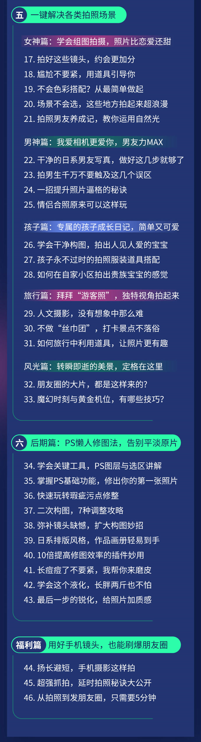 46堂摄影修图课 打造高级感的好照片 爱奇艺知识