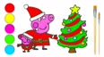 小猪佩奇的缤纷圣诞树涂色