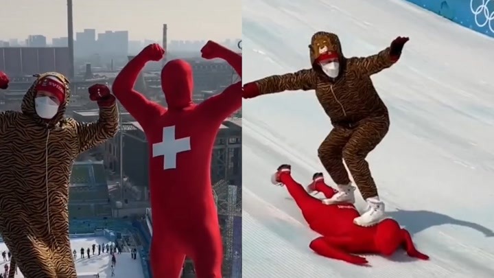 “瑞士张国伟”告别奥运村！曾身穿红色紧身衣大秀人体滑板