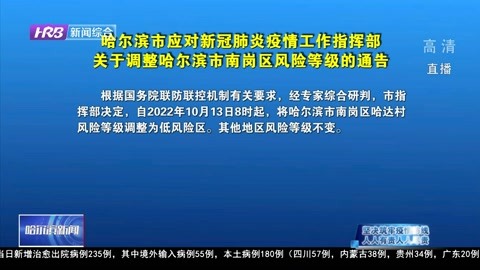 哈尔滨-哈尔滨新闻 哈尔滨市应对新冠肺炎疫情工作指挥部 关于调整