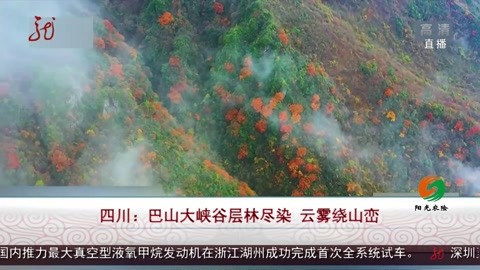 黑龙江-共度晨光 四川:巴山大峡谷层林尽染 云雾绕山峦