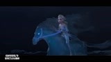 冰雪奇缘2，艾莎点水成冰，骑上水马救王国，女王美呆！