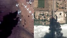 卫星影像记录苏丹武装冲突现场：城市内硝烟四起 多架飞机被毁