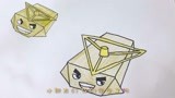 《机器人争霸》儿童手绘简笔画之机器人百慕大三角