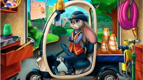 糖糖酱帮助兔朱迪警官修理警车游戏