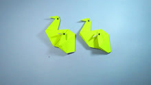 儿童手工折纸小动物鸭子