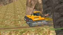 大型开山挖掘机模拟救援