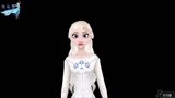 冰雪奇缘MMD，冰雪女王“演绎新歌”白色新裙子显得仙气十足啊