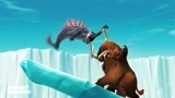 冰川时代2：海洋动物侵袭陆地，长鼻象用两个角，成功逼退海马