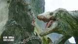 金刚骷髅岛：金刚水中大战异形蜥蜴，人类被这场面震撼！