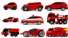 变形金刚玩具：12种红色的变形汽车机器人，变成装甲战士会怎样？