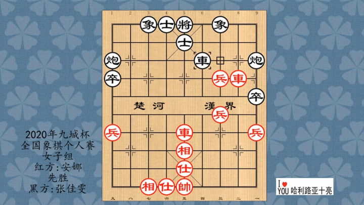 2020年九城杯全国象棋个人赛女子组,安娜先胜张佳雯