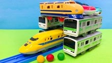 高铁列车怎么通过隧道？很多玩具车堆在一起吗？儿童益智早教游戏
