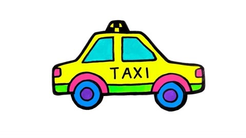 最简单的出租车简笔画图片