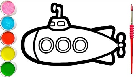 萌萌颜色屋 第2集 海底小纵队喜欢的潜水艇: 海底小纵队喜欢的潜水艇