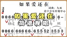 [图]一个视频让你学会《如果爱还在》唱谱