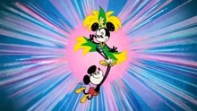 米老鼠卡通动画：只要音乐声想起，米妮就能在天空中翩翩起舞