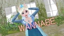 冰雪奇缘MMD：冰雪女王的“WANNABE”表演