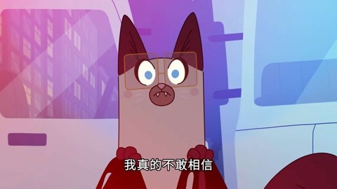 一只蓝色的肥猫动画片图片