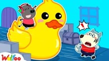 沃尔夫动画：小牛安迪驾驭大黄鸭玩具，横冲直撞，沃尔夫该怎么办