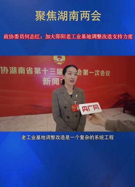 湖南两会|何志红委员:加大邵阳老工业基地调整改造