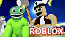 ROBLOX游戏：塔米打败看守大门的雷神，成功逃离幼儿园！